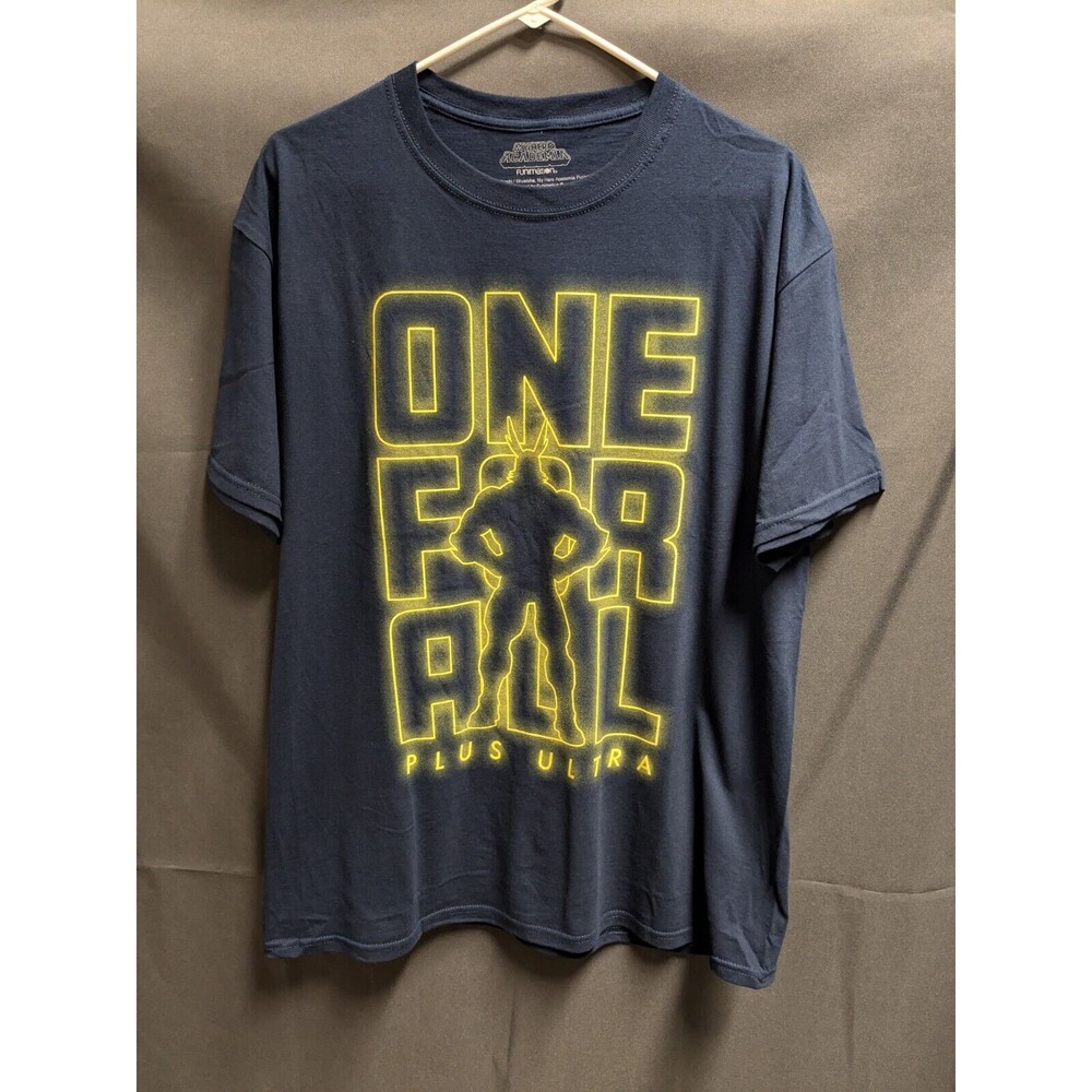 My Hero Academia One For All Plus Ultra Navy Graphic Tee Adult Size Large
